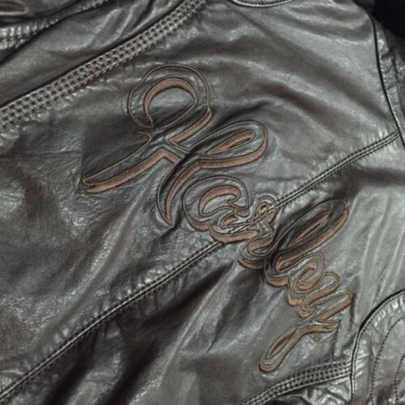 HARLEY DAVIDSONDARK BROWNBLING LEATHER RIDING